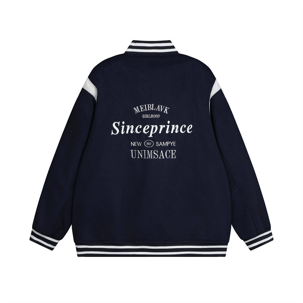American High Street Baseball Uniform Jacket Men Fashion Brands Embroidery