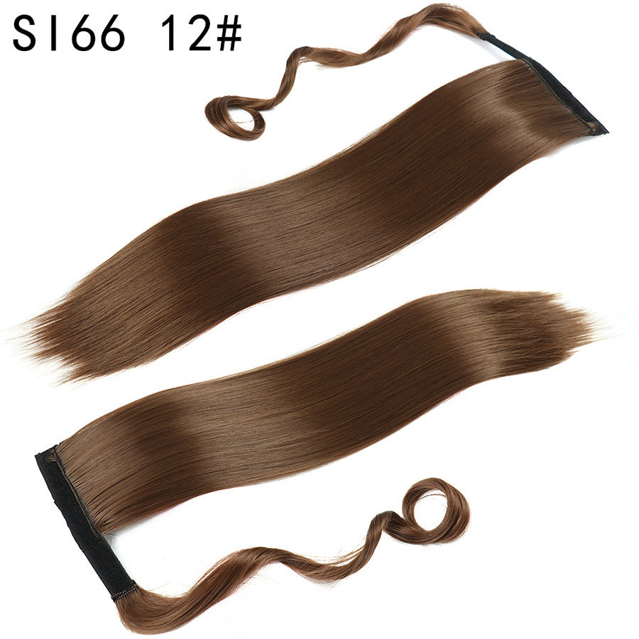 Long Straight Synthetic Wig With Headband For Womens Ponytail