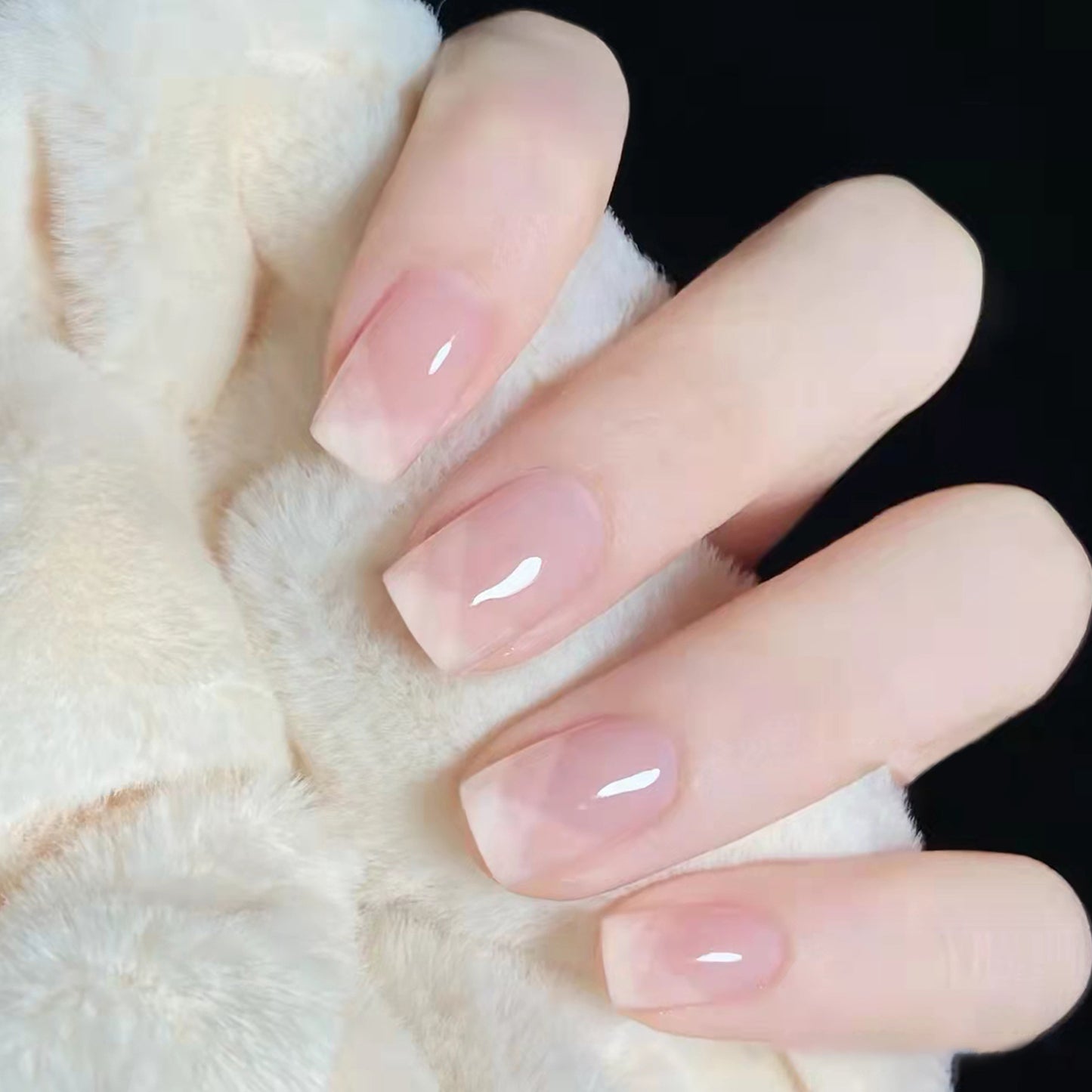 Wearable Mesh Oblique French Style Gentle Bare Color Nail Stick