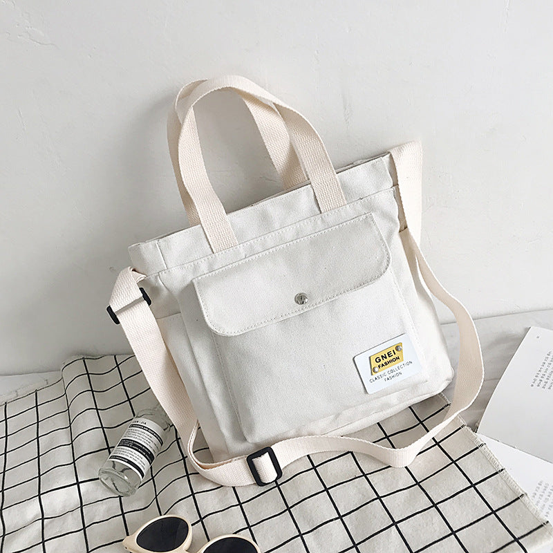 New Style Simple Portable Women's Diagonal Canvas Bag