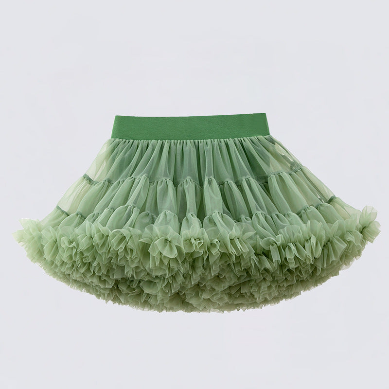 Girl's Tutu Skirt Soft Veil-year-old Princess Pettiskirt
