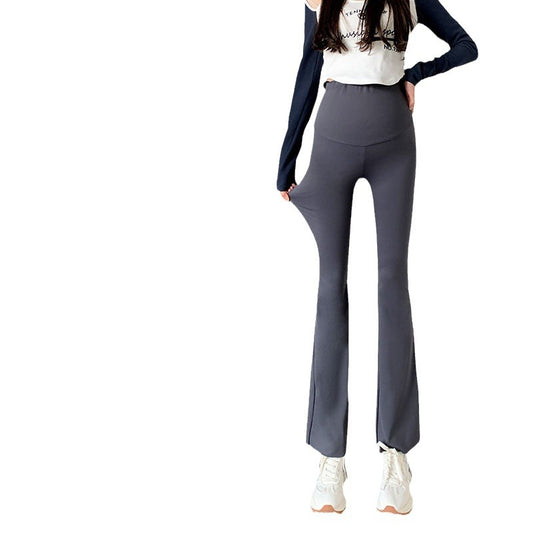 Pregnant Women Adjustable High Waist Upgraded Version Slimming High Elastic Bell-bottom Pants