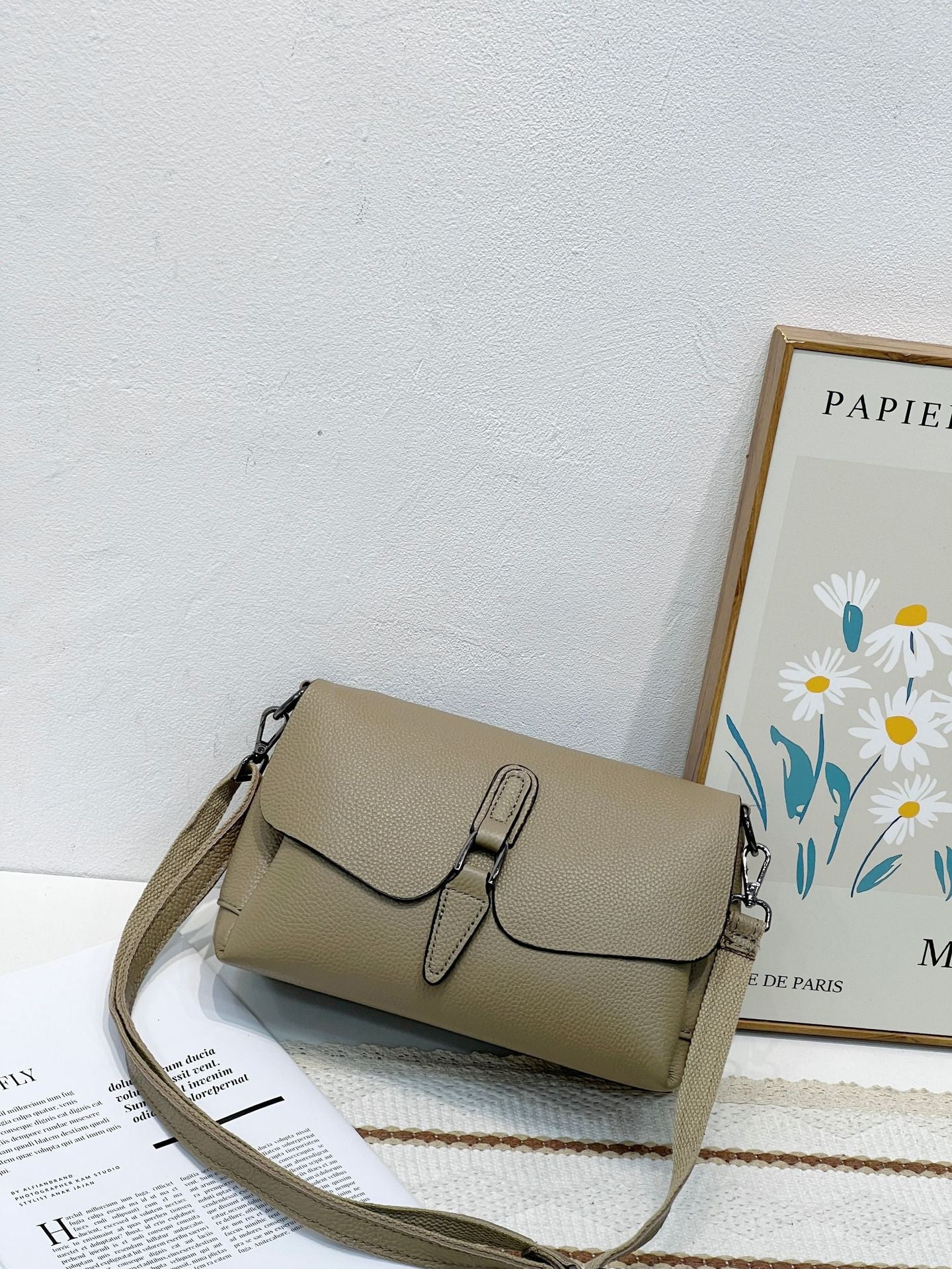 Top Grain Leather Casual Shoulder Crossbody Bag