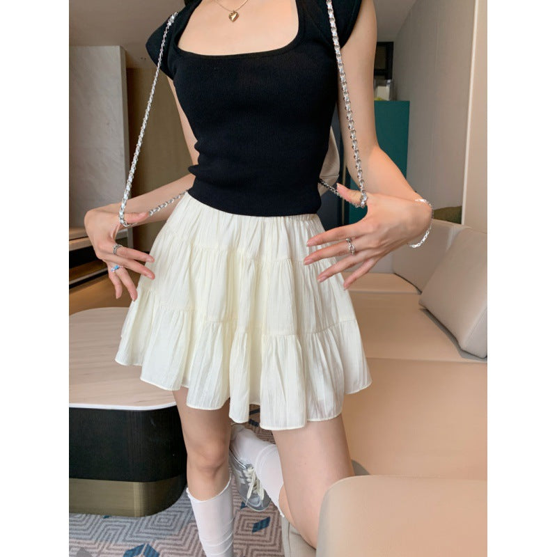 Short Summer Fashionable All-match Short Skirt With Safety Pants
