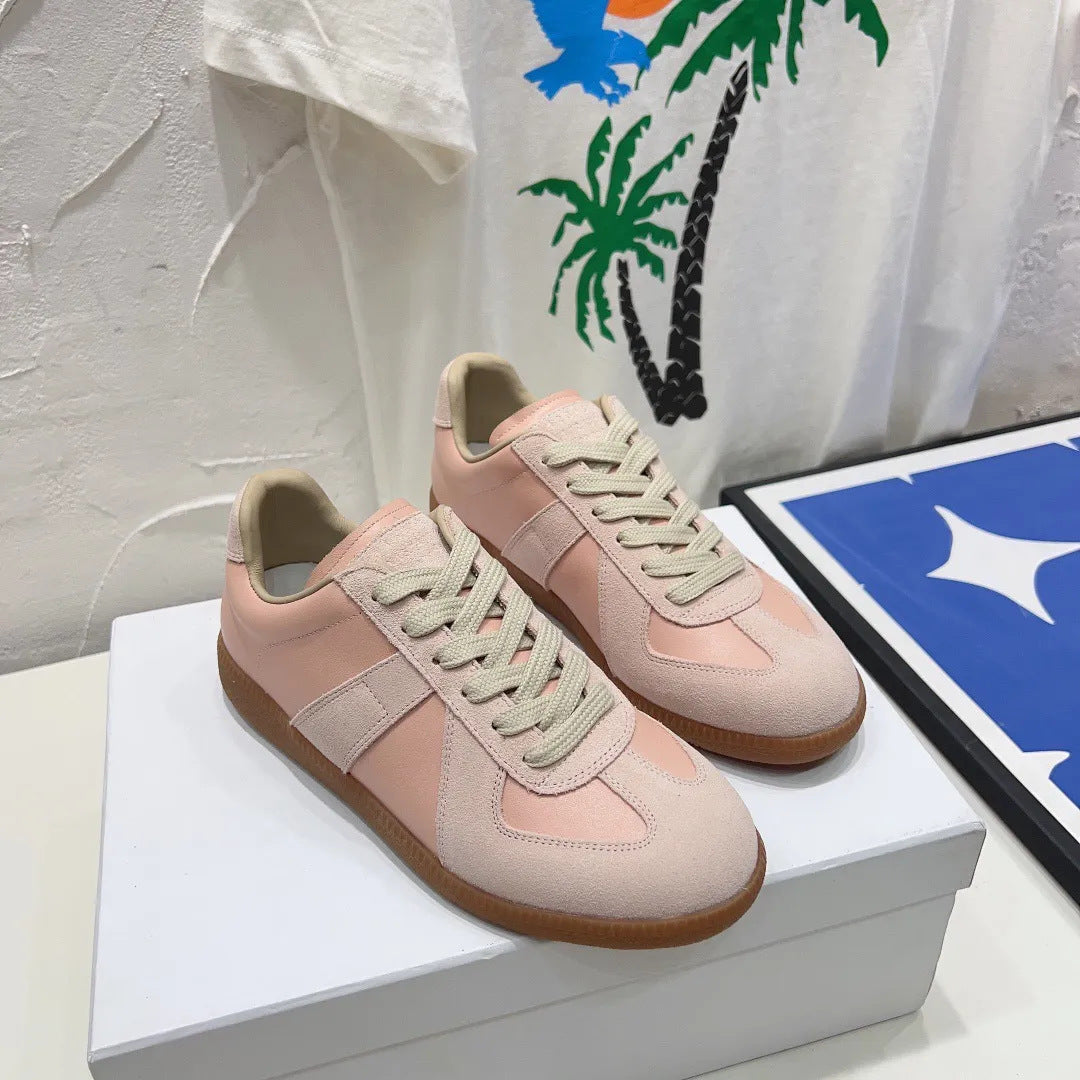 Soft Cowhide Unisex Thin-soled Casual Sneakers