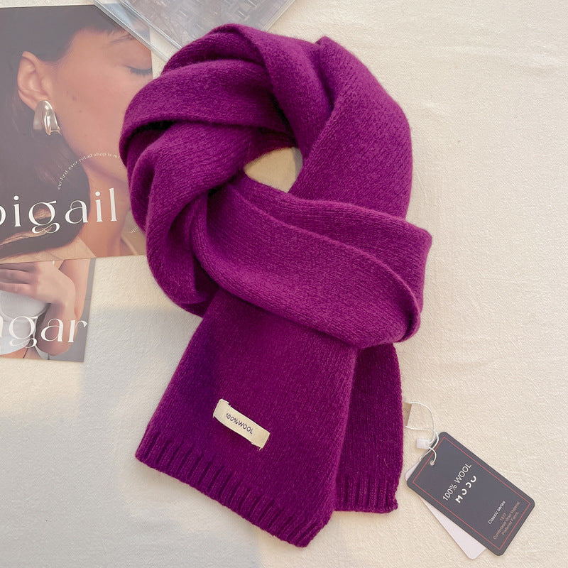 Women's Pure Wool Scarf Winter High Sense