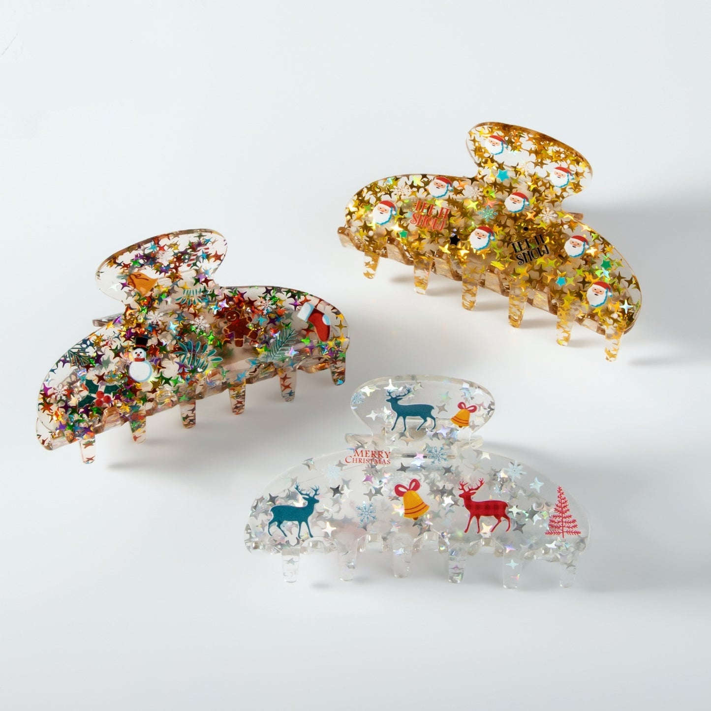 Christmas Decorations Acrylic Hair Clips Headpieces Hairpins