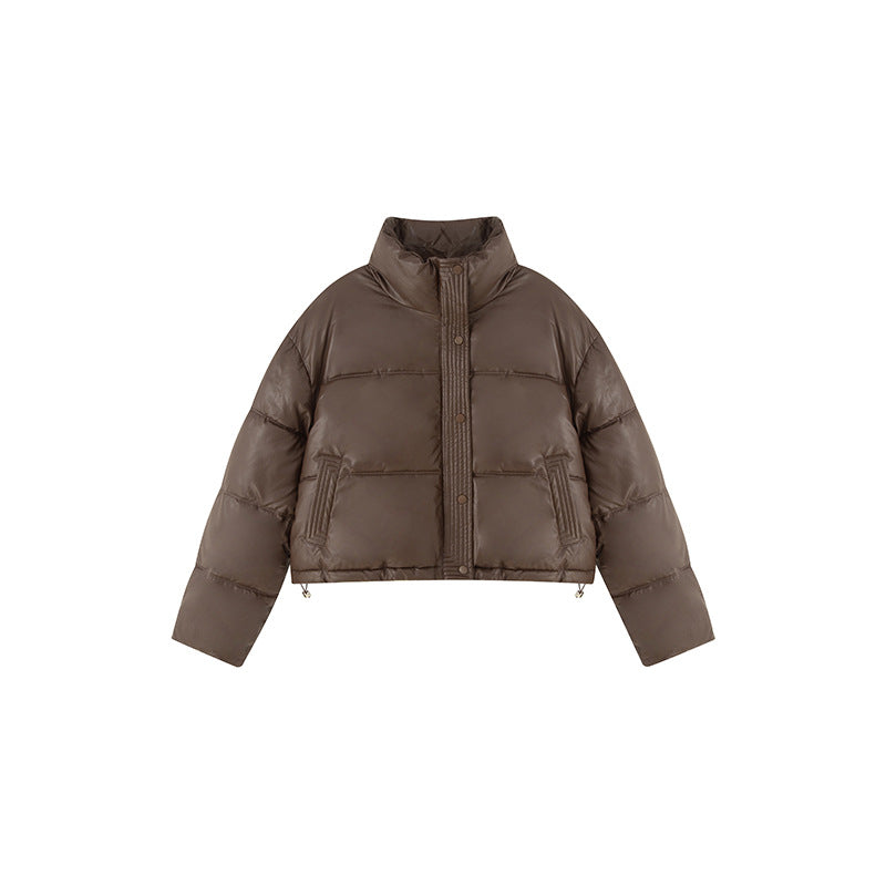 Short PU Leather Winter Coat Small Cotton Coat Cotton Jacket