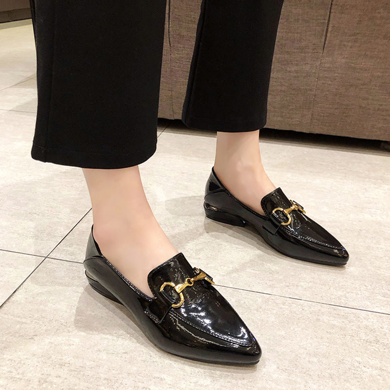 Net Red Pointed Small Leather Shoes Women Spring And Summer Spring