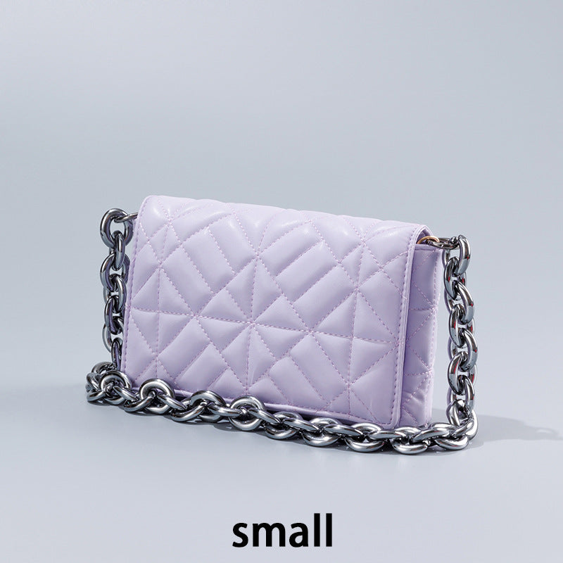 Lingge Small Bag Trendy One-shoulder Crossbody Quilted