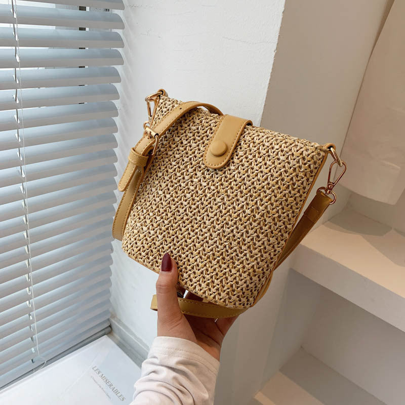 Casual Fashion Woven Bucket Bag