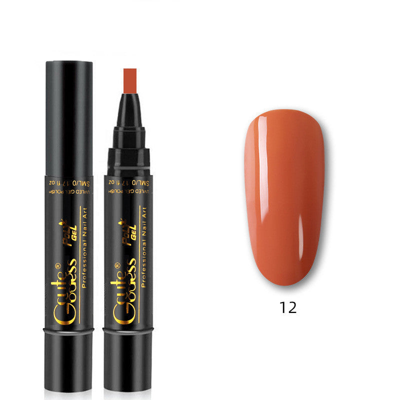 Nail Glue Pen 3 In 1   One-step Glue Phototherapy Plastic Nail Magnet Pen French Water Ripple Cat Eye Strong Magnet Pen DIY Manicure Tool Pen