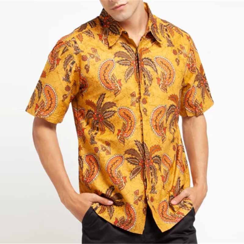 Personalized Printing T-shirt Summer Loose Short Sleeve Lapel Shirt Casual Streetwear Clothing For Men