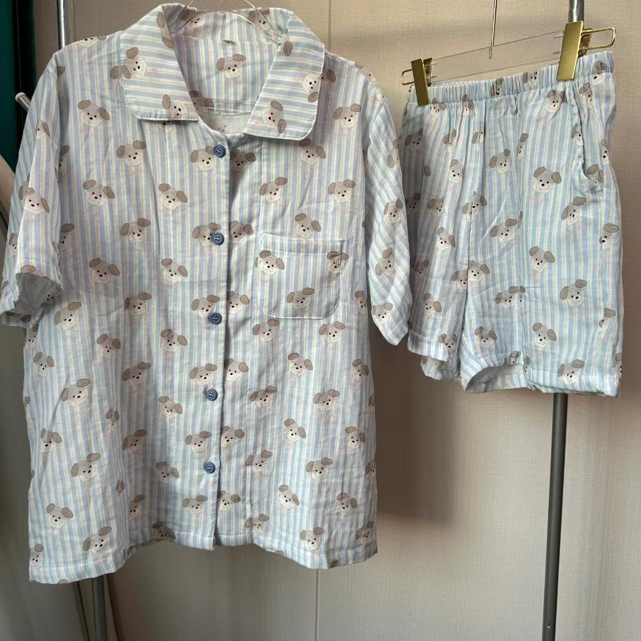 Womens Summer Pajamas Short-Sleeve Top And Shorts Set Cute Lovable Design Perfect For Both Home Wear And Outings