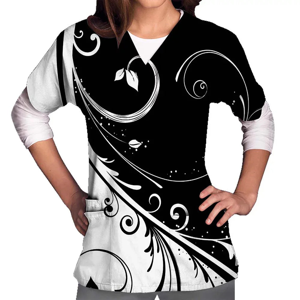 3DV Collar Comfort And Casual Cloth For Nursing Workers