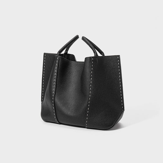 Large Capacity First Layer Cowhide Commuter Hand-carrying Bag Big Bag Shoulder Bag