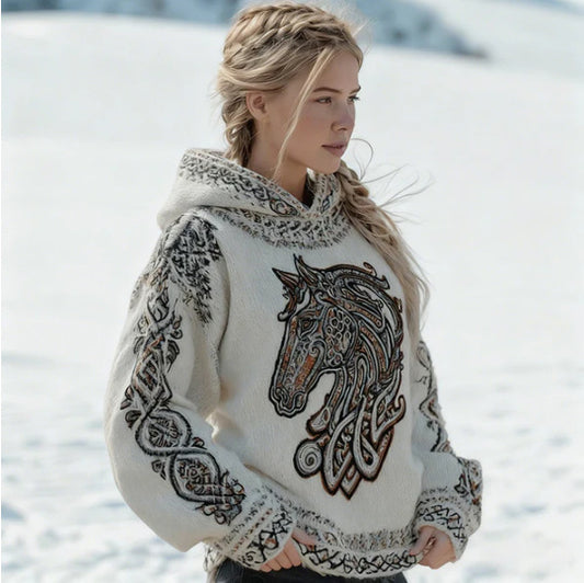 AutumnWinter 3D Digital-Print Hoodie