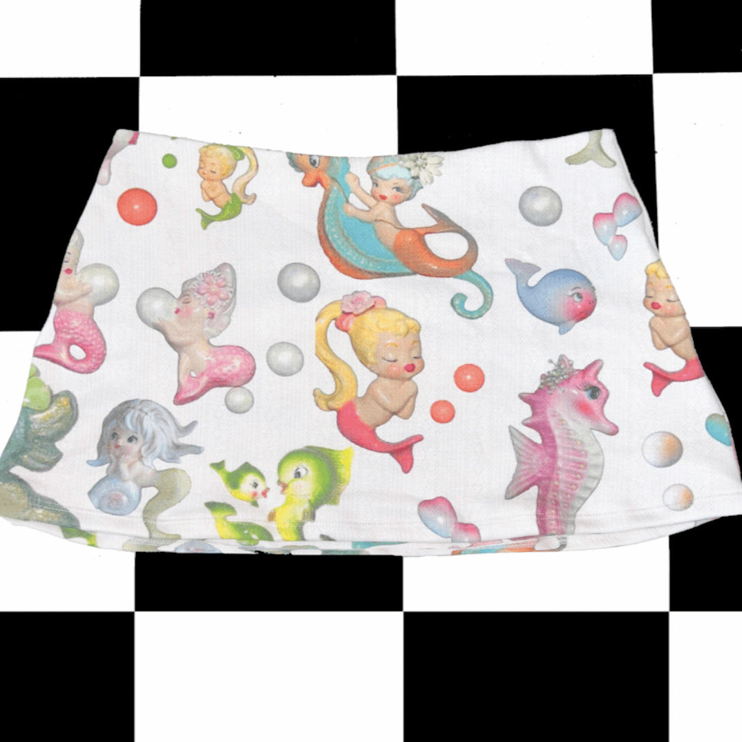 Millennium Hot Girl Cartoon Digital Printing Low Waist Mini Skirt