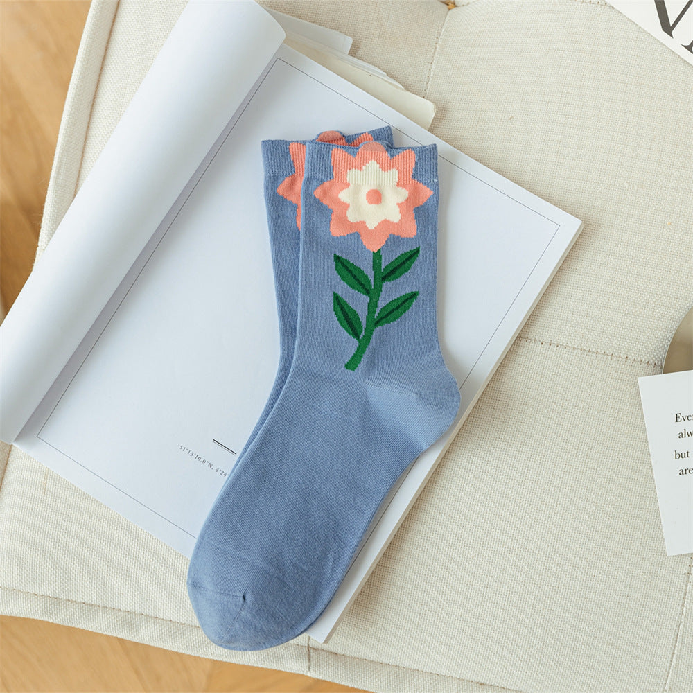 Dadongmen All-match Tulip Pile Socks Cute Stockings