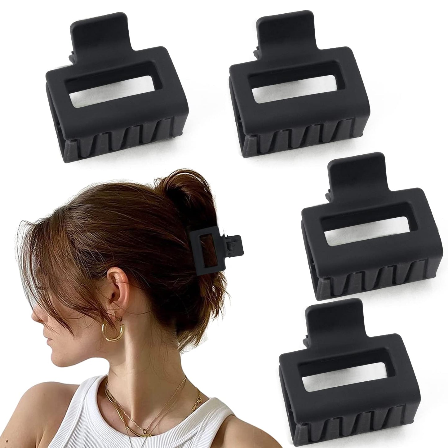 Square Matte Rubber Paint Hairpin Female
