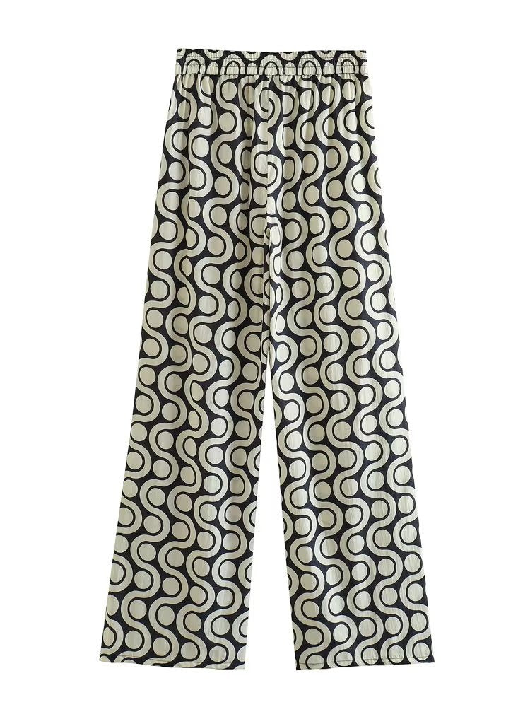 Cotton Short-sleeved Shirt With Pockets Casual Trousers