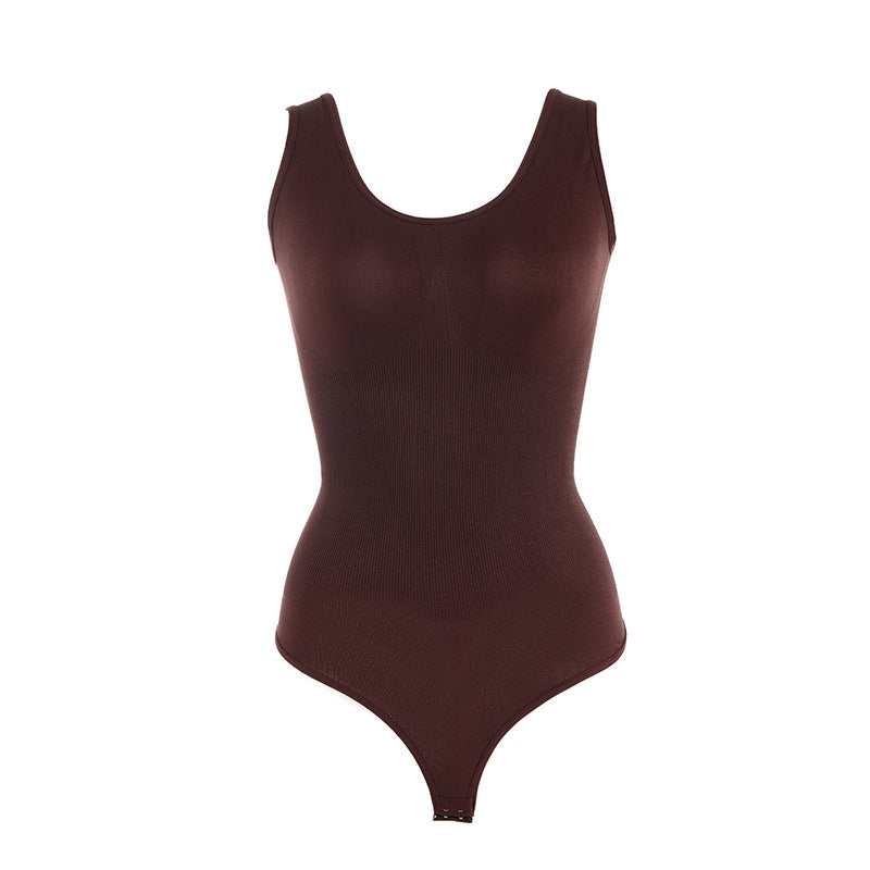 Plus Size Seamless One-piece Corset Women's T-shaped Belly Pants