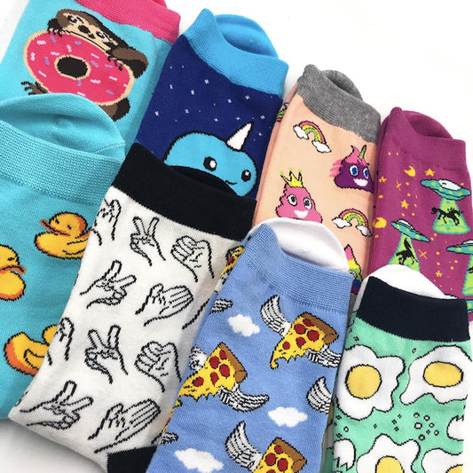 Women's Casual Fashion Simple Jacquard Socks