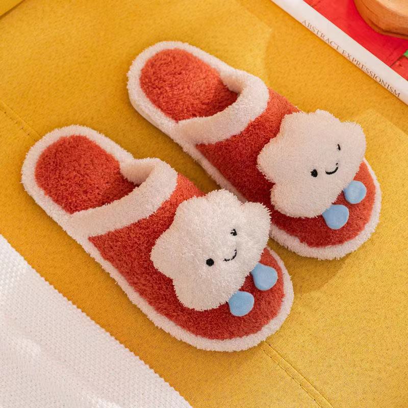 Cotton Slippers Female Cute Cartoon Couple Indoor Home Household