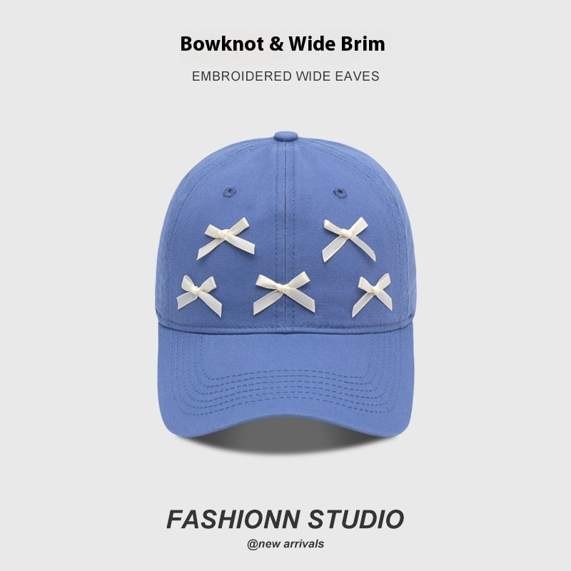 Bow Baseball Cap Female Sweet And Cute