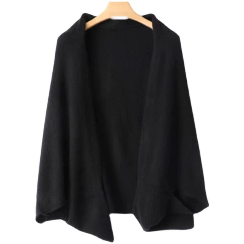 Løs Dame Cardigan/Kappe med Aircondition i Løs Pasform fra Idle Style