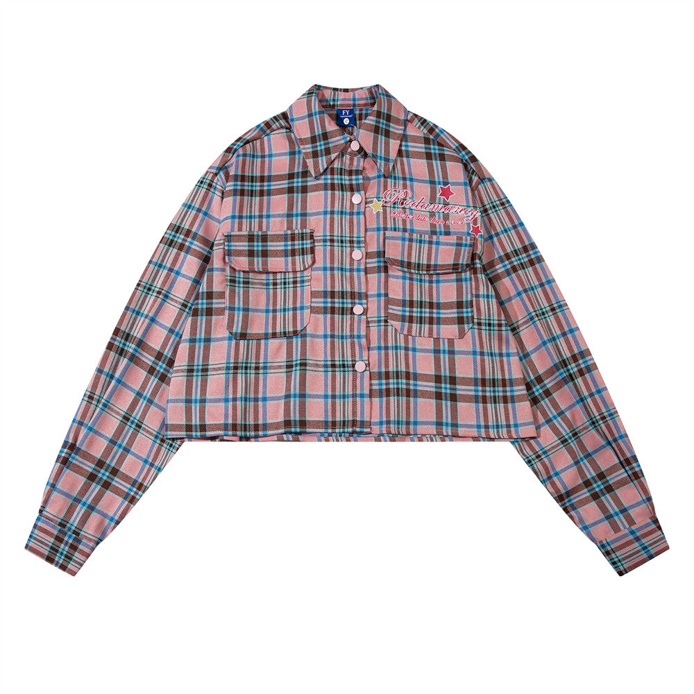 Casual Embroidered Letter Shirt Outer Wear Male And Female Couples Wear