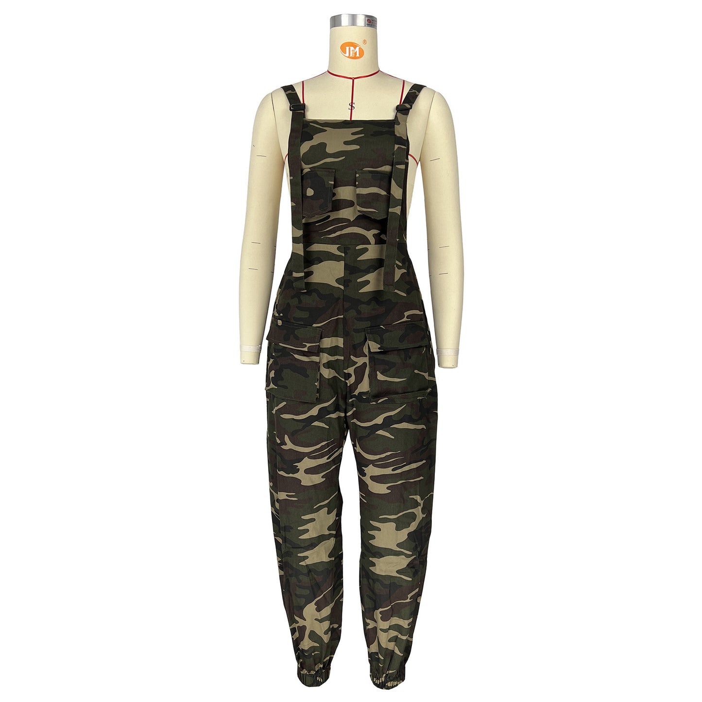 Women's Casual And Relaxed Loose Camouflage Jumpsuit Overalls