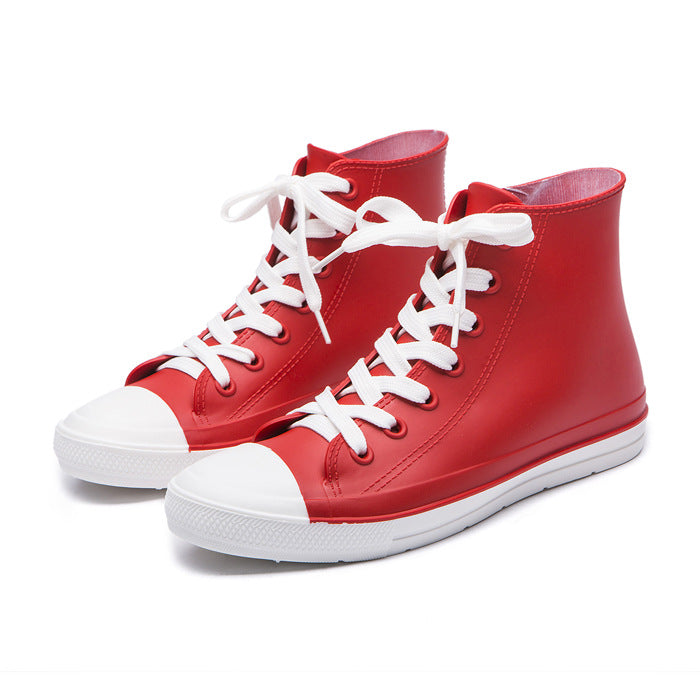 Women's Rain Korean Style Non-slip Water Boots Fashion Short Tube