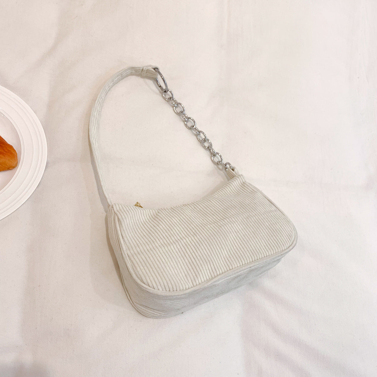 Corduroy Small Bag Retro Simple Armpit Foreign Style