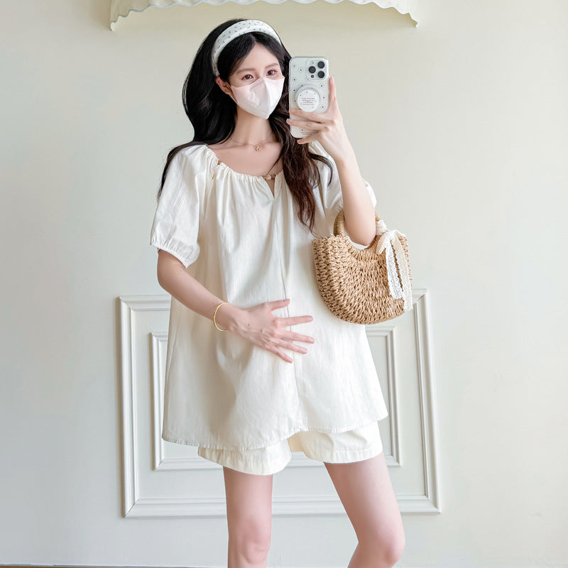 Korean-style Loose-fitting, Figure-flattering Doll Shirt Top