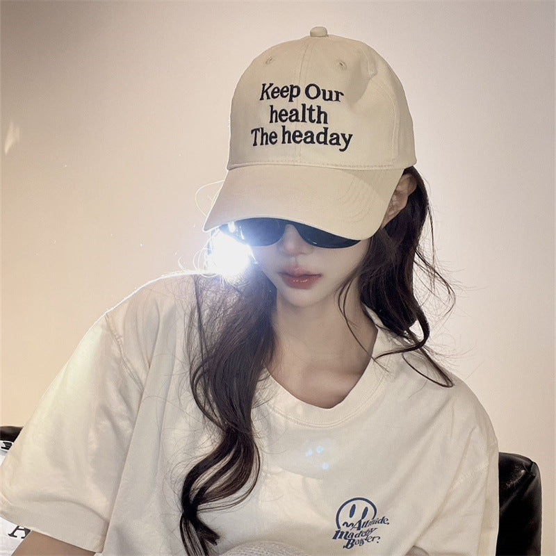 Women's Simple Fashion Personality English Letters Peaked Cap