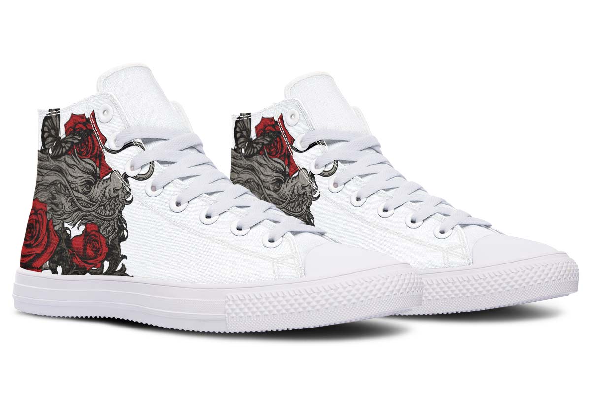 Printed Couple High-top Canvas Shoes
