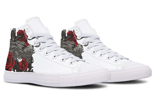 Printed Couple High-top Canvas Shoes
