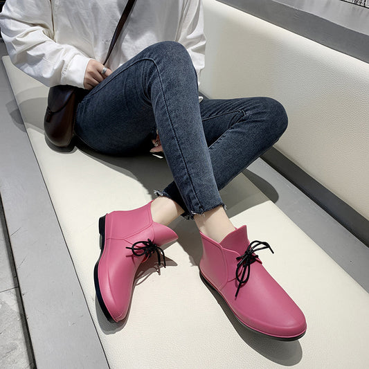 Women's Short Tube Grocery Shopping Waterproof Kitchen Rubber Shoes