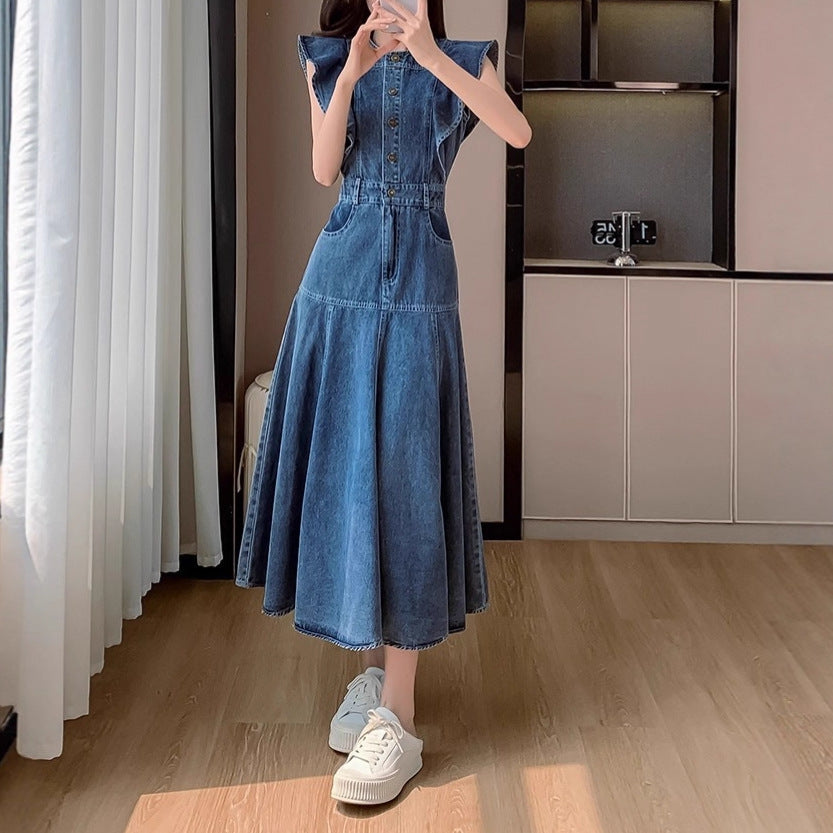 Elegant And Chic Denim Dress For Women