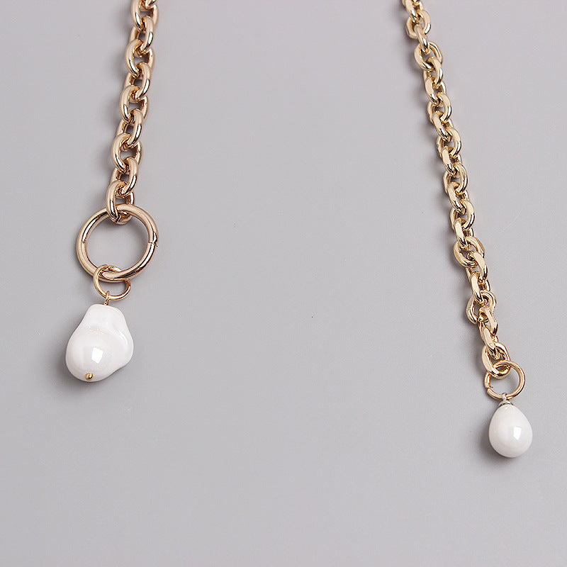 Pearl Tassel Decoration With Dress Waist Metal Chain