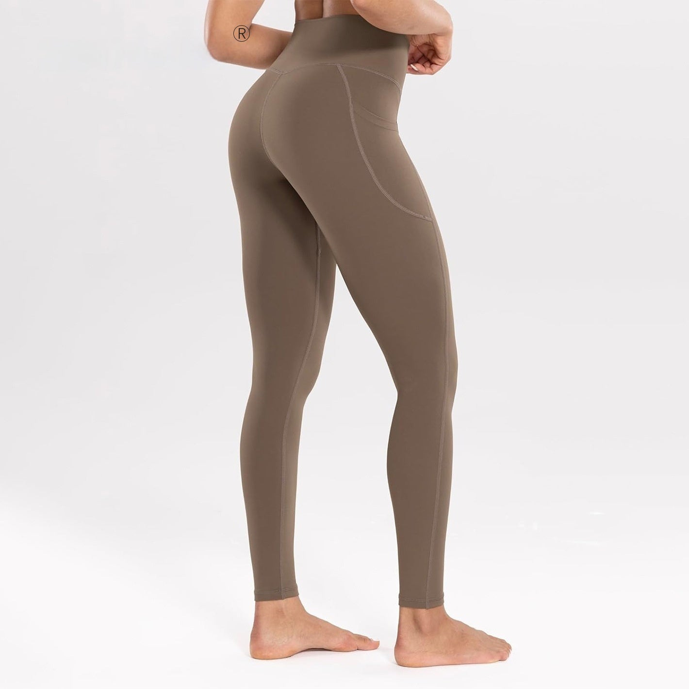 High Waist Nude Feel Yoga Seamless Quick-drying Tight Pocket Running Fitness Pants