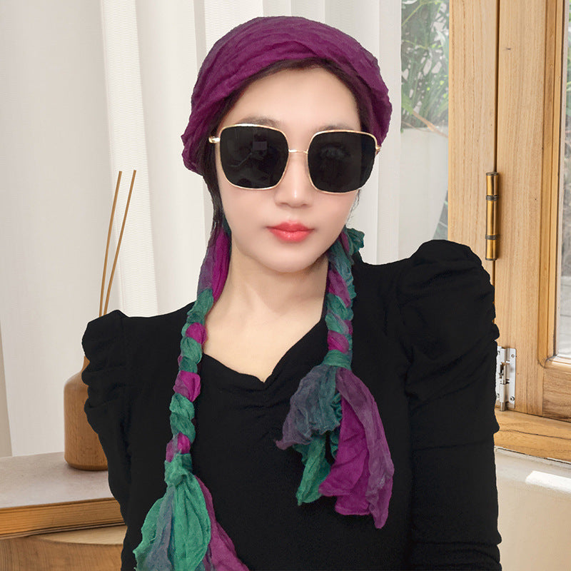 Hand-woven Hair Braid Scarf Girls Fashion Thin Scarf