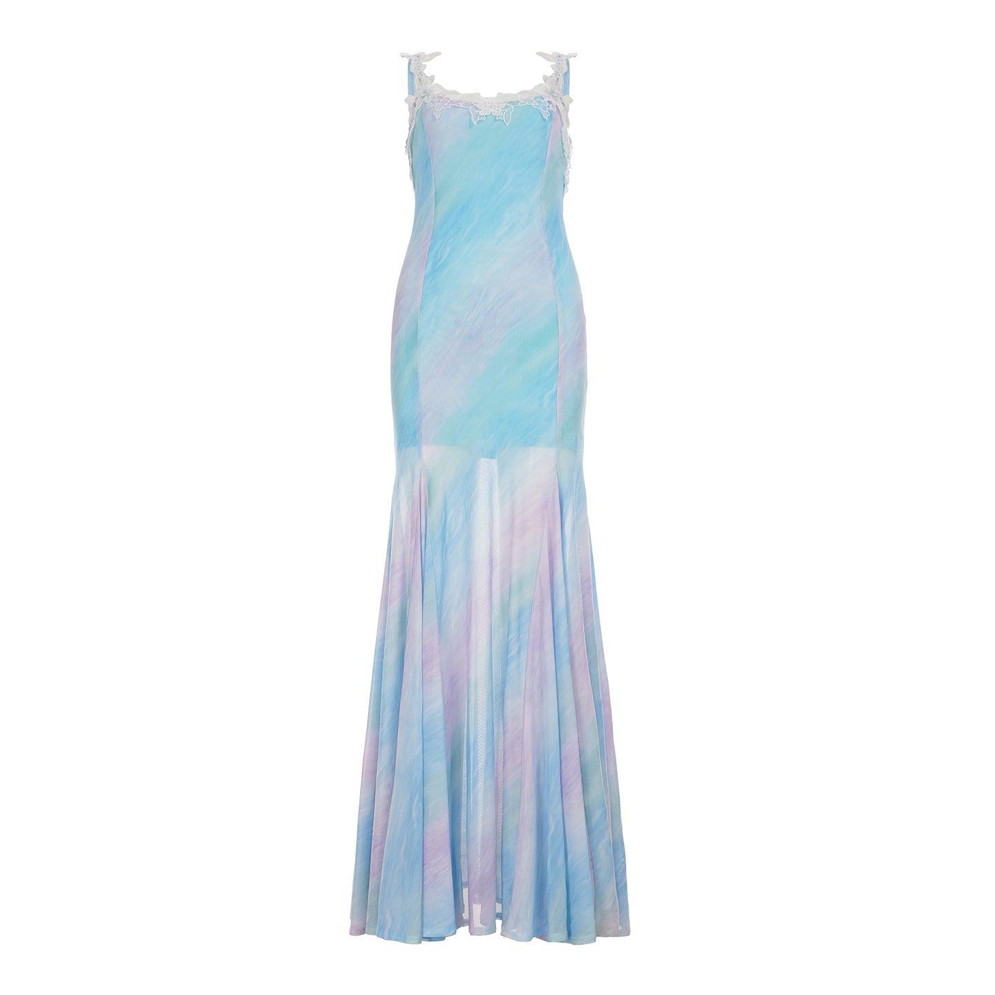 Hip Lifting Semi-permeable Mesh Long Dress