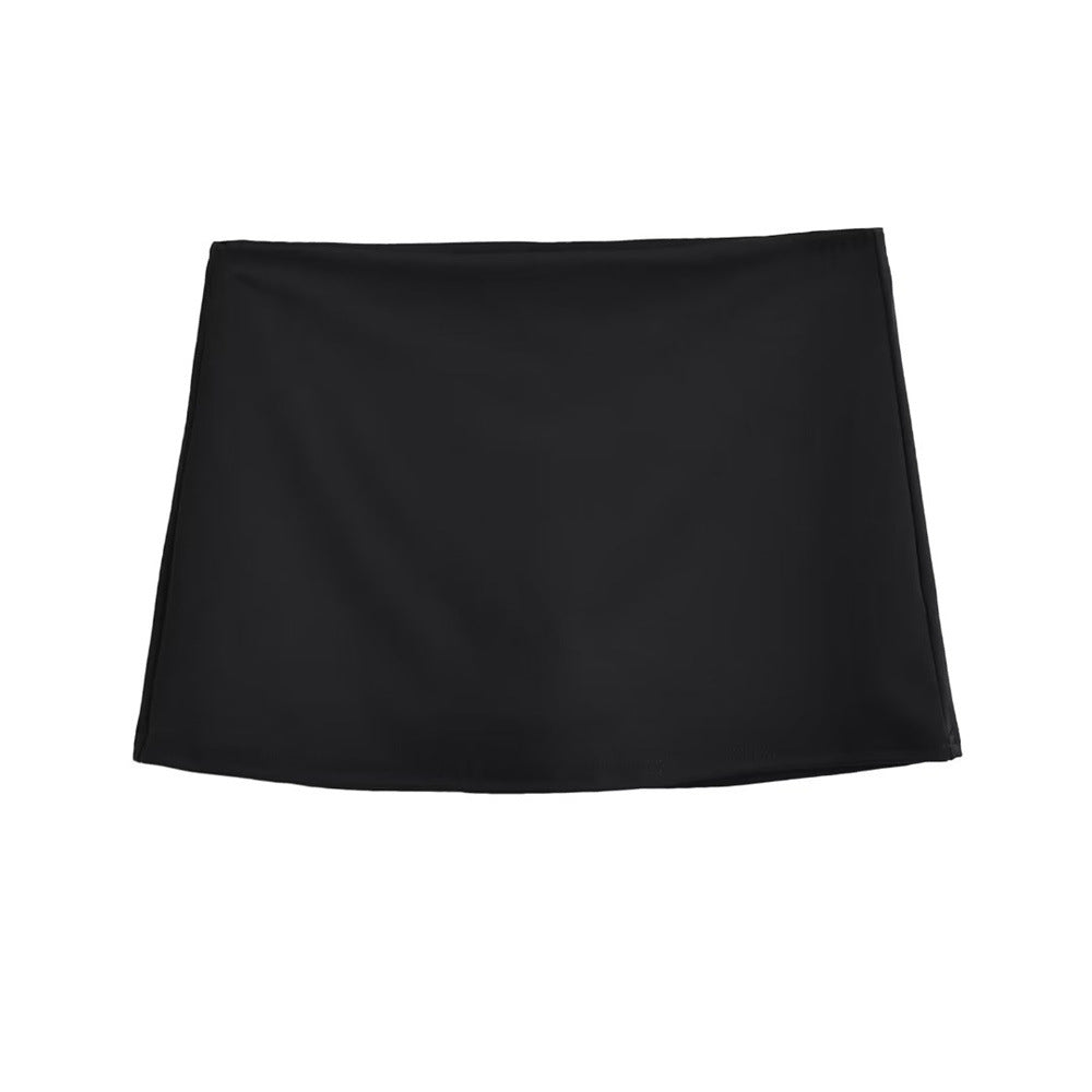 Slim Fit Stretch Retro Sports Low Waist Skirt For Women