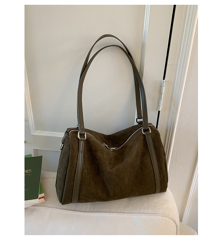 Women's Suede Shoulder Large-capacity Crossbody Bag