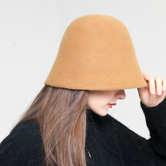 Fashionable All-match Plaid Woolen Hat
