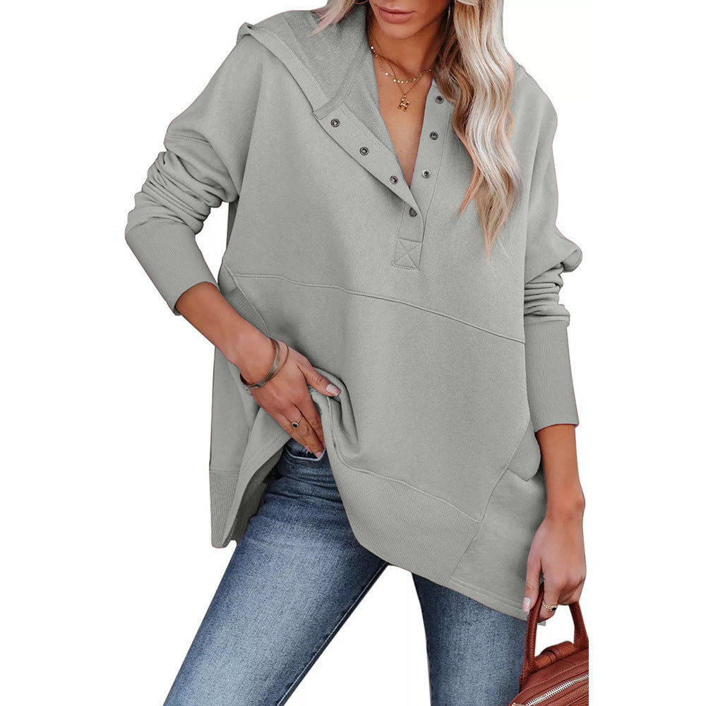 Womens New Loose Casual Batwing Hoodie With A Hood