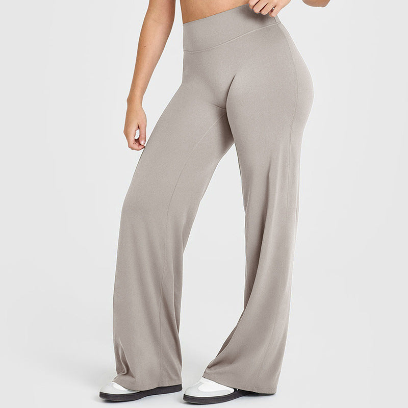 Fashionable Loose Straight-leg Yoga Pants For Women