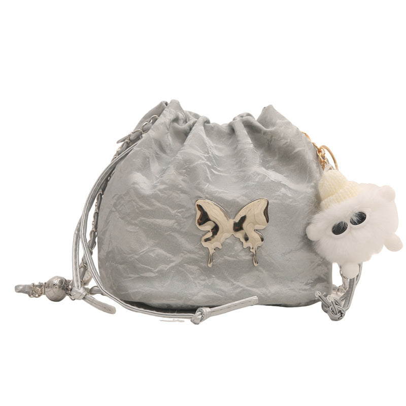 Kæde Lille Taske Dame Sommerfugl Crossbody Enkelt Skulder Spandtaske